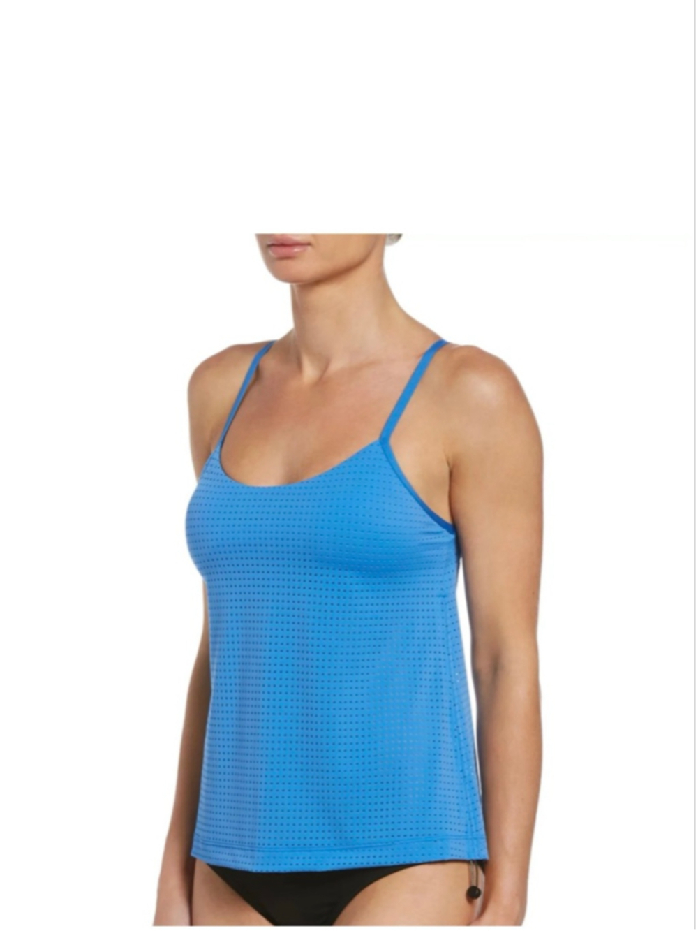 Nike Womens Tankini Swim Top Blue Small